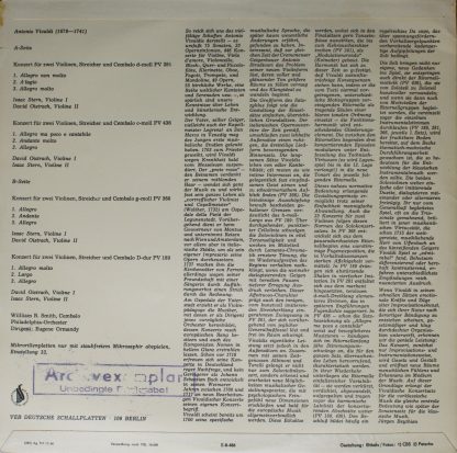 Eterna 8 20 612 - Vier Konzerte Für Zwei Violinen Und Orchester - Image 2