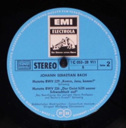 His Master's Voice C 053-28911 - Johannes Sebastian Bach ; BWV 2 - Image 4