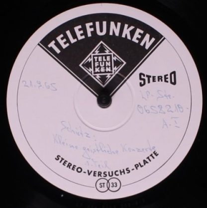 Telefunken 0658219 - Kleine Geistliche Konzerte