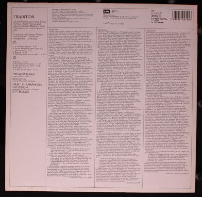 EMI 27 0572 1 - Tradition - Itzhak Perlman Plays Familiar Jewish - Image 2