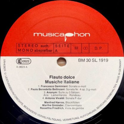 Musicaphon BM 30 SL 1919 - Flauto Dolce - Musiche Italiane - Image 3