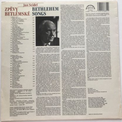 Supraphon 10 3885-1 231 - Zpěvy Betlémské (Bethlehem Songs) - Image 2