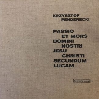 Harmonia Mundi HMSL 3101/2 - Passio Et Mors Domini Nostri Jesu C