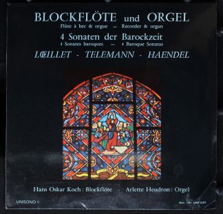 Unisono (2) UNS 22357 - Blockflöte Und Orgel - 4 Sonaten Der Bar