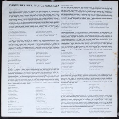 Argo ZRG 793 - Josquin Des Prés - Image 3