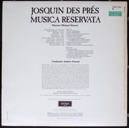 Argo ZRG 793 - Josquin Des Prés - Image 4