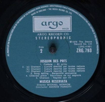 Argo ZRG 793 - Josquin Des Prés - Image 6