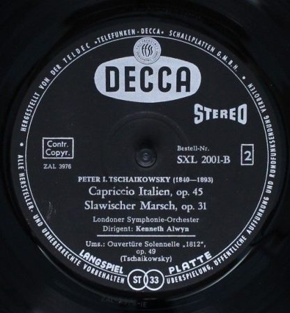 DECCA SXL 2001-B - Ouvertüre Solennelle "1812" Op. 49 / Capricci - Image 4
