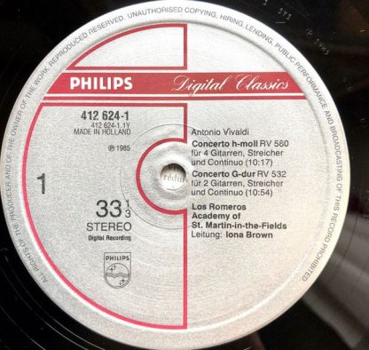 Philips 412 624-1 - Vivaldi Guitar Concertos - Image 3