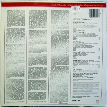 Philips 412 624-1 - Vivaldi Guitar Concertos - Image 2