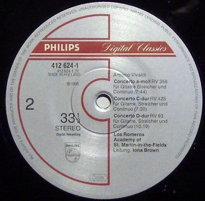Philips 412 624-1 - Vivaldi Guitar Concertos - Image 4