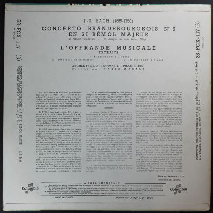 Columbia (2) 33 FCX 117 - Concertos Brandebourgeois - Image 3