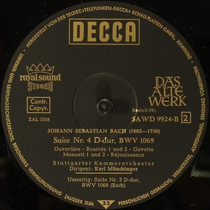 DECCA SAWD 9923/24-B - Die vier Orchester-Suiten - Image 7