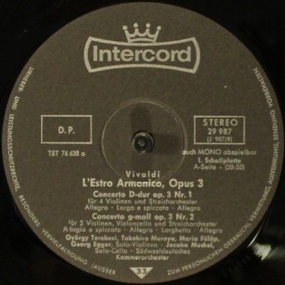 Intercord 29 987 - L'Estro Armonico, Opus 3 (12 Concerti Für Str - Image 5