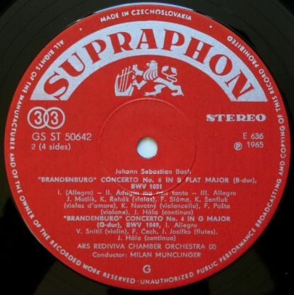 Supraphon GS ST 50 641/2 - Six Brandenburg Concertos - Image 4