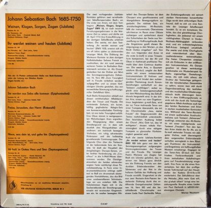 Eterna 8 20 454 - Weinen, Klagen, Sorgen, Zagen, Kantate Nr. 12 - Image 2