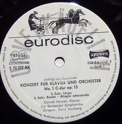 Eurodisc S 70 297 KK - Konzert Für Klavier Und Orchester Nr. 1 C - Image 3
