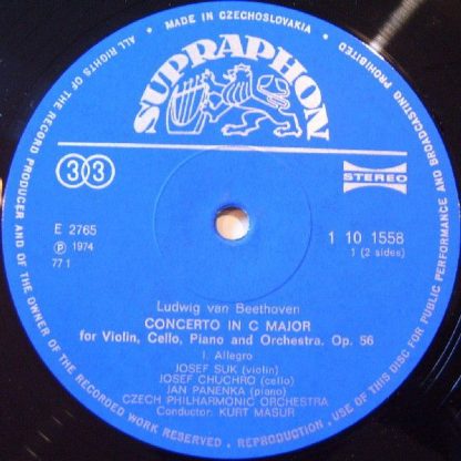Supraphon 1 10 1558 - Triple Concerto - Image 3