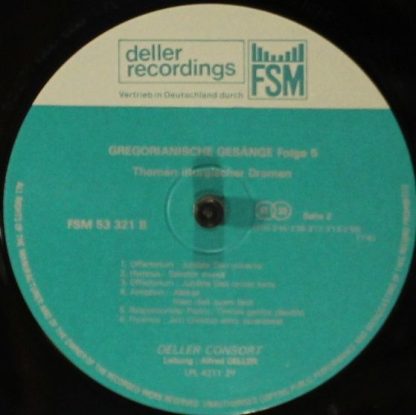Deller Recordings FSM 53 321 - Gregorianische Gesänge Teil Fünf - Image 5