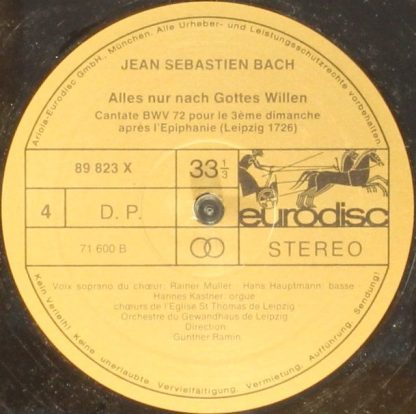 Eurodisc 89822 X - Les Cantates de Bach Vol. 2 - Image 6