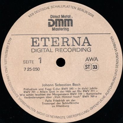 Eterna 725 050 - Die Trostorgel der Schloßkirche zu Altenburg - Image 2