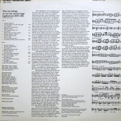 Eterna 8 27 029 - Kantaten - Was Mir Behagt Ist Nur Die Muntre J - Image 2