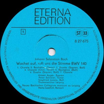 Eterna 8 27 675 - Wachet Auf, Ruft Uns Die Stimme BWV 140 - Wie - Image 3