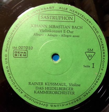 Sastruphon SM 007 010 - Violinkonzert E-Dur ▪ Suite H-Moll - Image 3