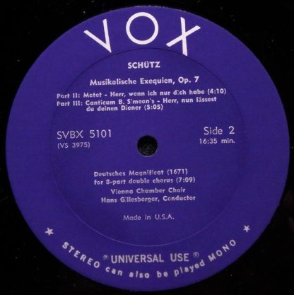 VOX (6) SVBX 5101 - 300th Anniversary Edition 1672-1972 / Histor - Image 4