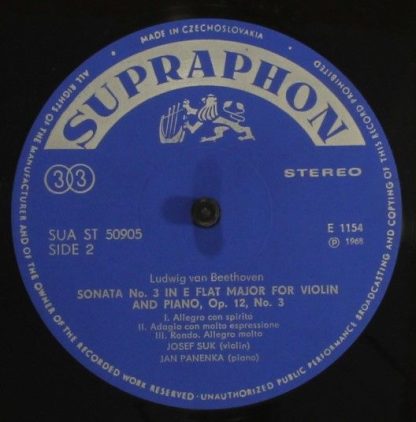 Supraphon SUA ST 50905 - Sonatas For Violin And Piano - Image 4