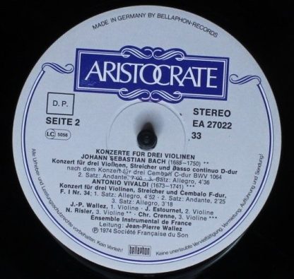 Aristocrate EA 27 022 - Konzerte Für Drei Violinen - Image 4
