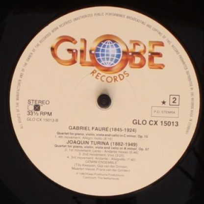 Globe GLO CX 15013 - Piano Quartet in C minor, Op. 15, Piano Qua - Image 4