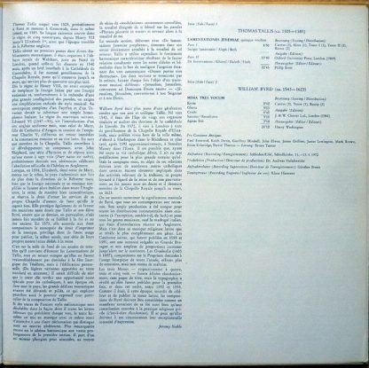 Archiv Produktion 2533 113 - Lamentationes Jeremiae / Missa Tres - Image 6