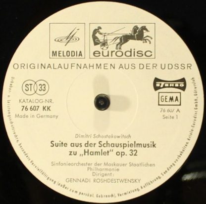 Eurodisc 76 607 KK - Hamlet / Konzert Für Klavier, Trompete Und - Image 3