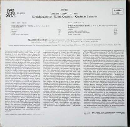 Telefunken 6.42354 AW - Streichquartette (Op. 20 Nr. 5 & Op. 76 - Image 4