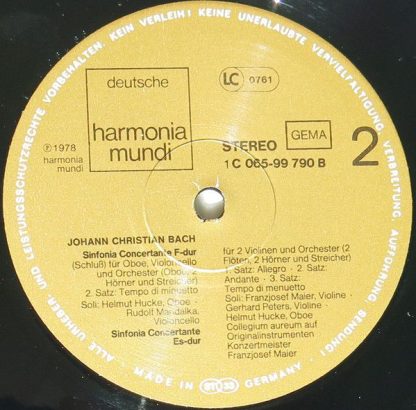 Deutsche Harmonia Mundi 1 C 065-99 790 - Drei Concertante Sinfon - Image 4