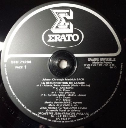 Erato STU 71284 - Die Auferweckung Lazarus / La Résurrection De - Image 5