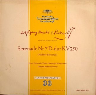 Deutsche Grammophon 18041 LPM - Serenade Nr.7 D-Dur KV 250 (Haff