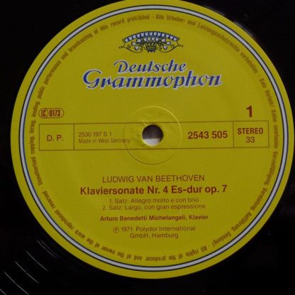 Deutsche Grammophon 2543 505 - Klaviersonate / Piano Sonata No.4 - Image 3