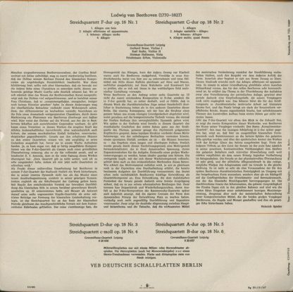 Eterna 8 20 655 - Streichquartett F-dur Op. 18 Nr. 1 / Streichqu - Image 2