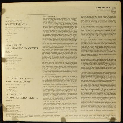 Philips 839 715 LY - Sextett Für Hörner Und Streicher, Op. 81b / - Image 2