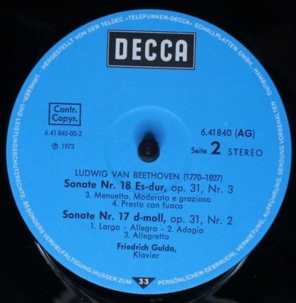 DECCA 6.41840 AG - Drei Sonaten op. 31 - Image 4