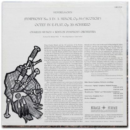 RCA Victor Red Seal LSC-2520 - Scotch Symphony / Scherzo From Oc - Image 2