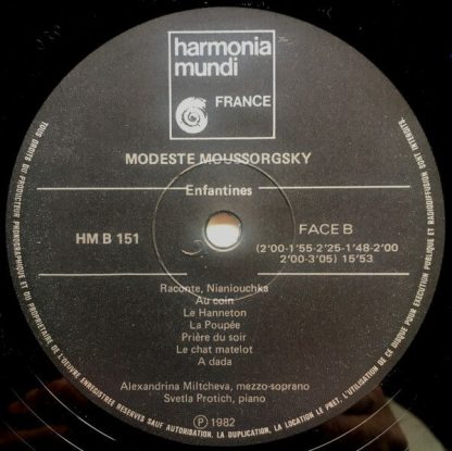 harmonia mundi France HM B 151 - Enfantines = In The Nursery = K - Image 4