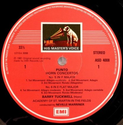 His Master's Voice ASD 4008 - Horn Concertos - Image 2
