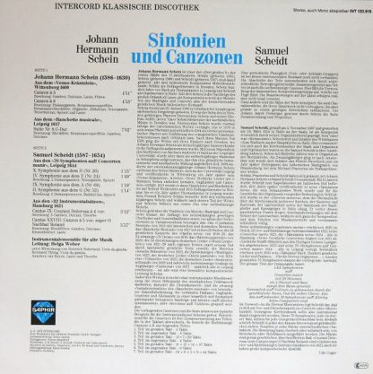 Saphir INT 120.916 - Sinfonien Und Canzonen - Image 2