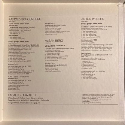Deutsche Grammophon 2720 029 - Neue Wiener Schule - Die Streichq - Image 2