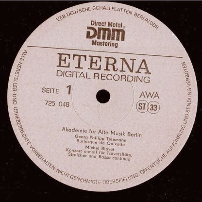 Eterna 725 048 - Telemann / Blavet / Geminiani - Image 3