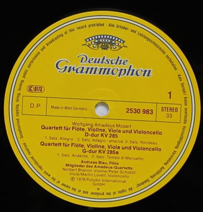 Deutsche Grammophon 2530 983 - Flötenquartette - Image 3