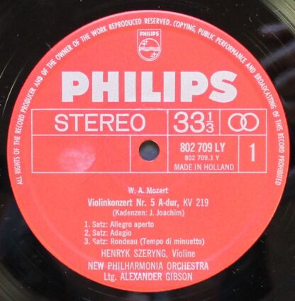 Philips 6882 006 - Violin Concerto No.5 In A, K.219 / Violin Con - Image 2